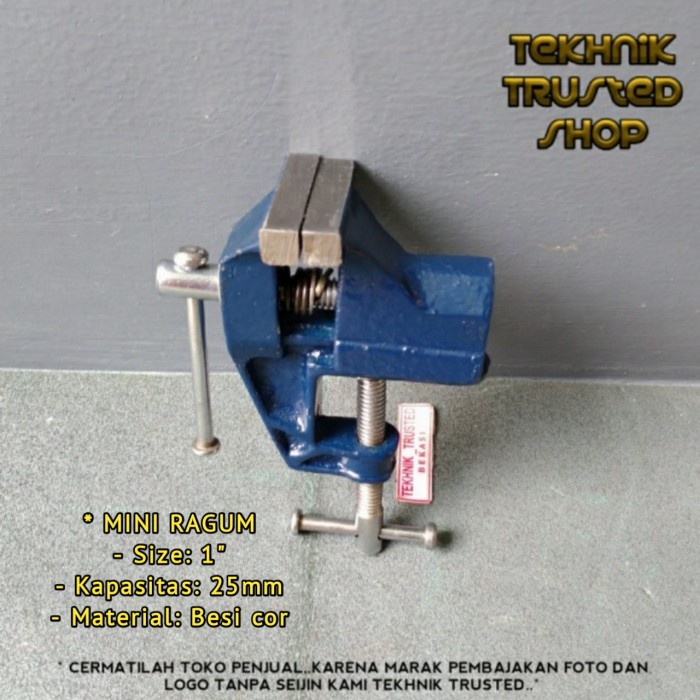 Baby vice mini ragum clamp klem catok meja iron casting Besi cor
