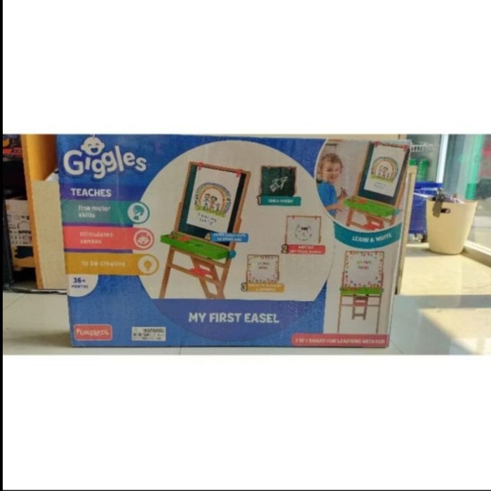 

PROMO! FUNSKOOL Giggles My First Easel 4 IN 1 - Papan Tulis Chalk Magnetic Kayu