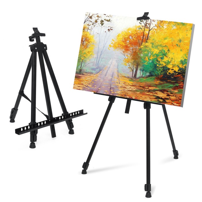 

AN Folding Metal Easel Iron Adjustable Art Painting Tripod