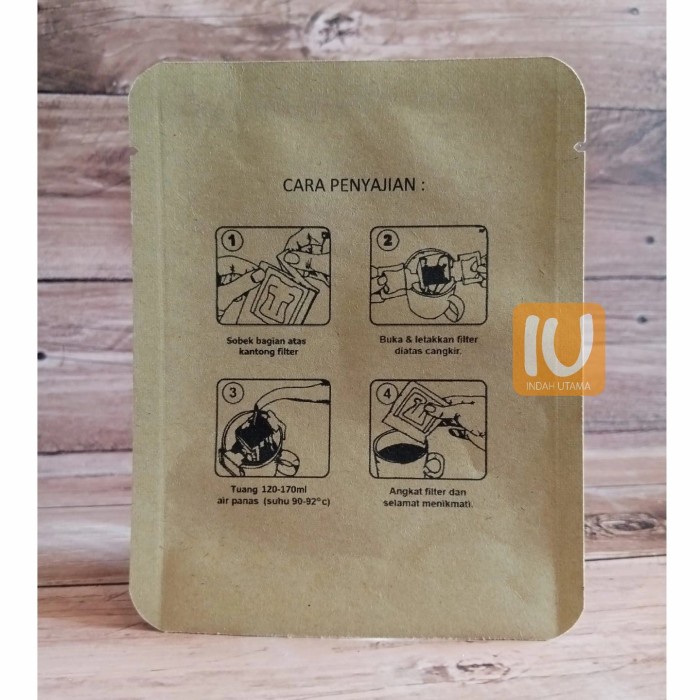 PROMO Kemasan Sachet Craft Printing Cara Seduh Kopi Drip Bag 50 Pcs