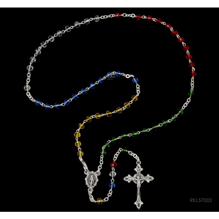 *****] Rosario Misioner Cristal Briolette Rohani Katolik