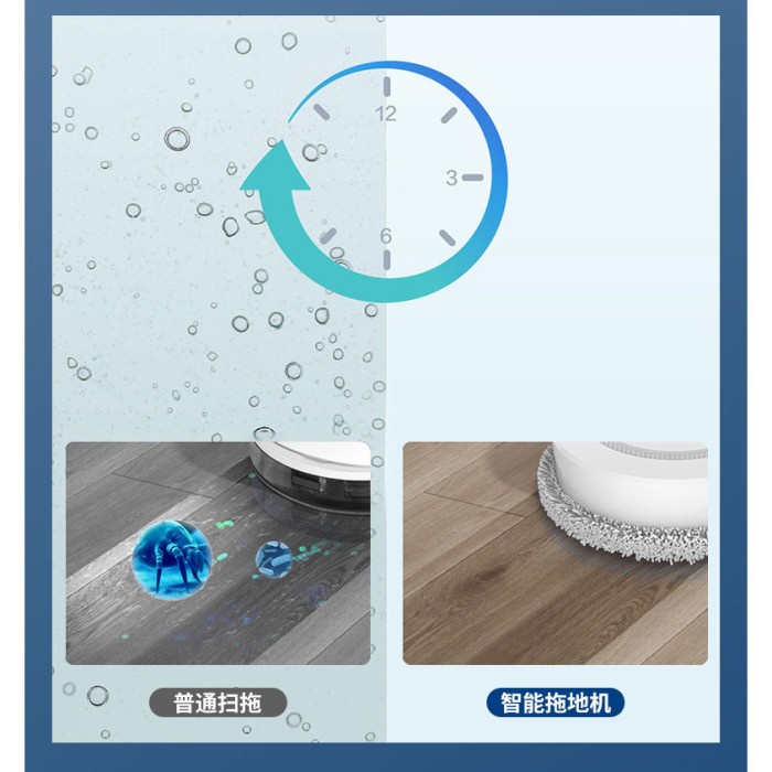 Robot Pembersih Lantai Pel Sapu Crofiber Otomatis Elektrik Cleaning