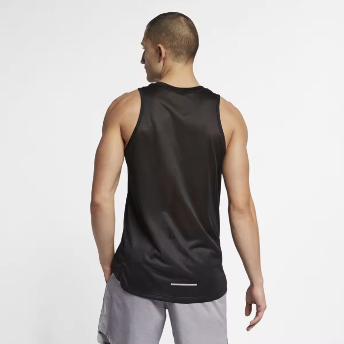 Kaos Nike Original Pria Dri-Fit Men'S Miler Running Tank Top - Hitam Promo Terbatas