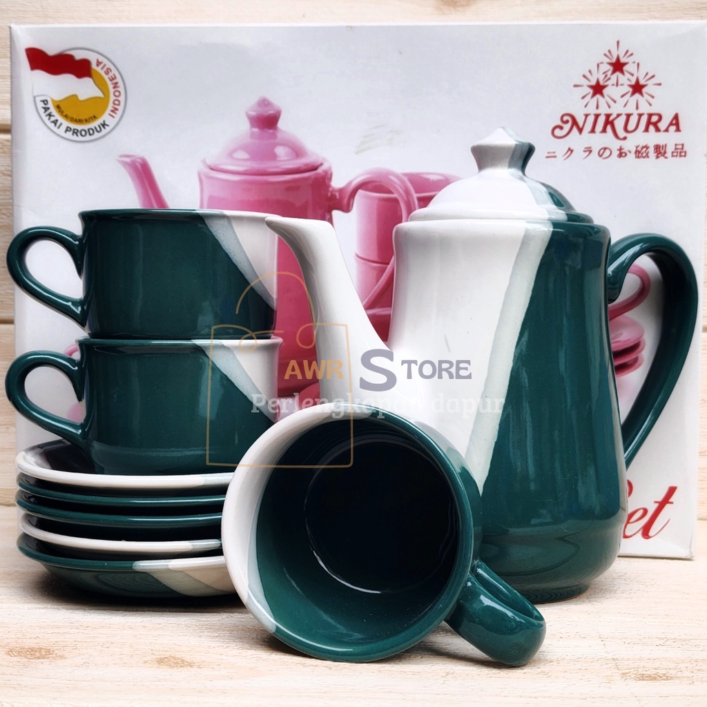 Citayam Murah teko set keramik cantik keluaran terbaru teapot set teko set mewah teko set two tone
