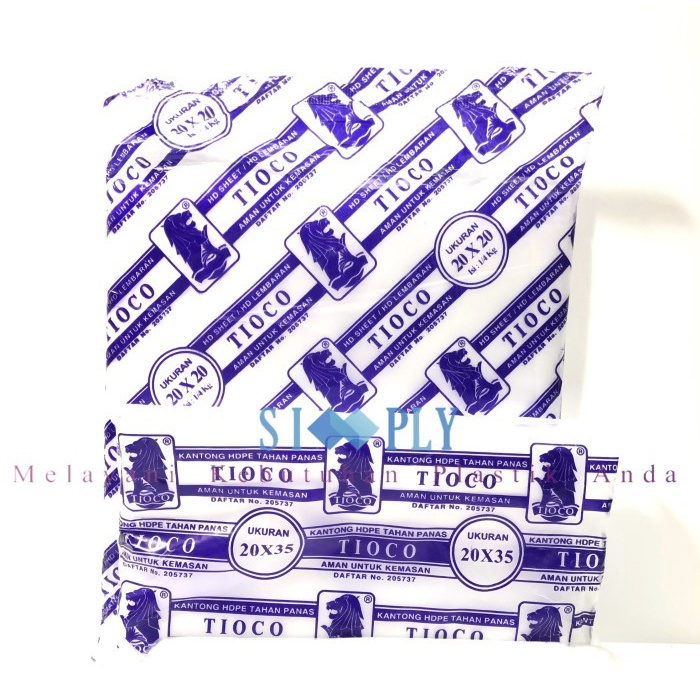 TERBATAS PLASTIK HD ANTI/TAHAN PANAS TIOCO SIT/SHEET 20x20; 25x35