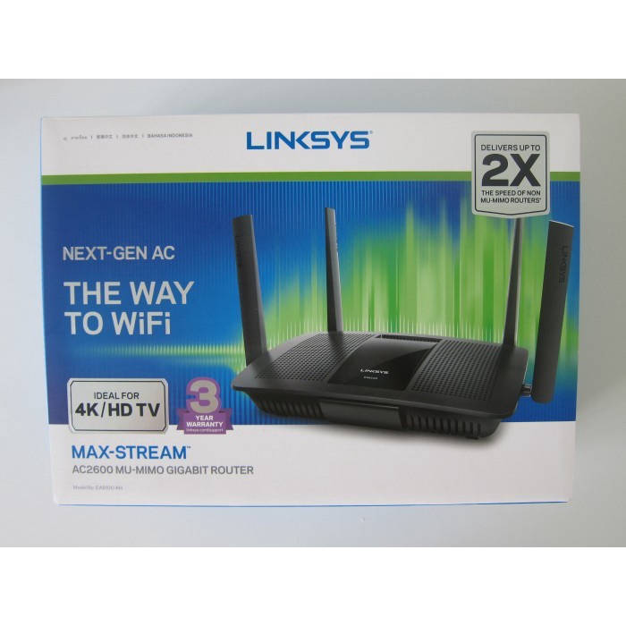 LINKSYS Max-Stream AC2600 MU-MO Gigabit WiFi Router EA8100