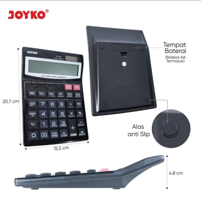 

CALCULATOR JOYKO CC 57 16 DIGIT CHECK & CORRECT KALKULATOR BESAR CC57