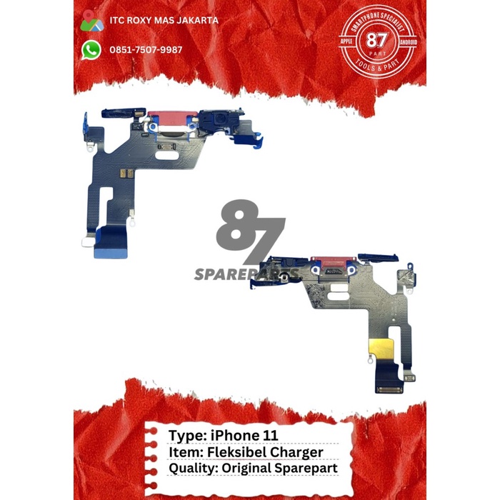 Fleksibel Charger Iphone 11 Original 100%