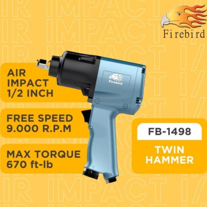 Paling Berkualitas Firebird Air Impact 1/2" Inch Fb-1498 Twin Hammer