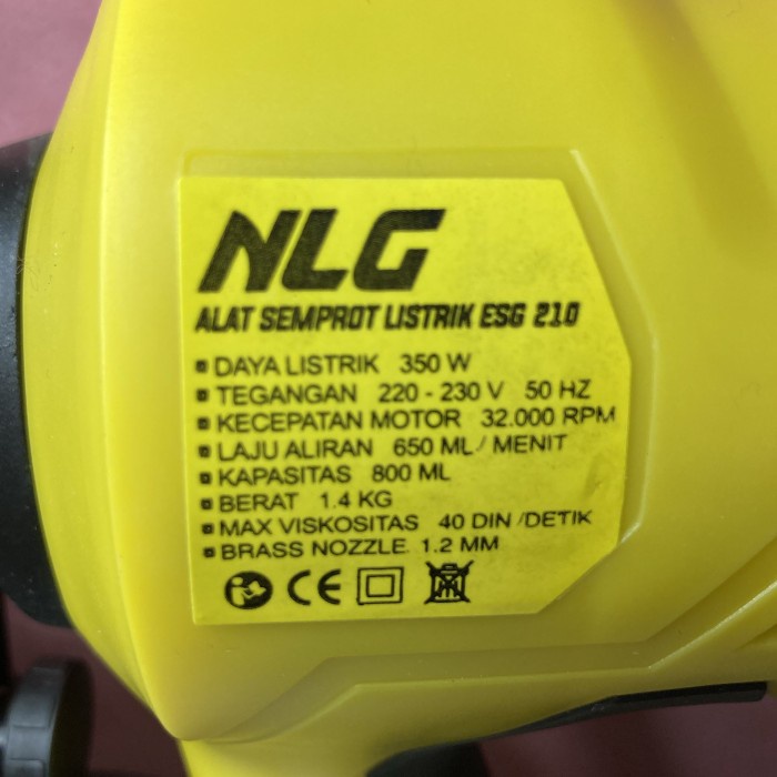 Stok Terbatas Spray Gun Electric/Elektrik Alat Semprot Cat Minyak Listrik Esg210 Nlg