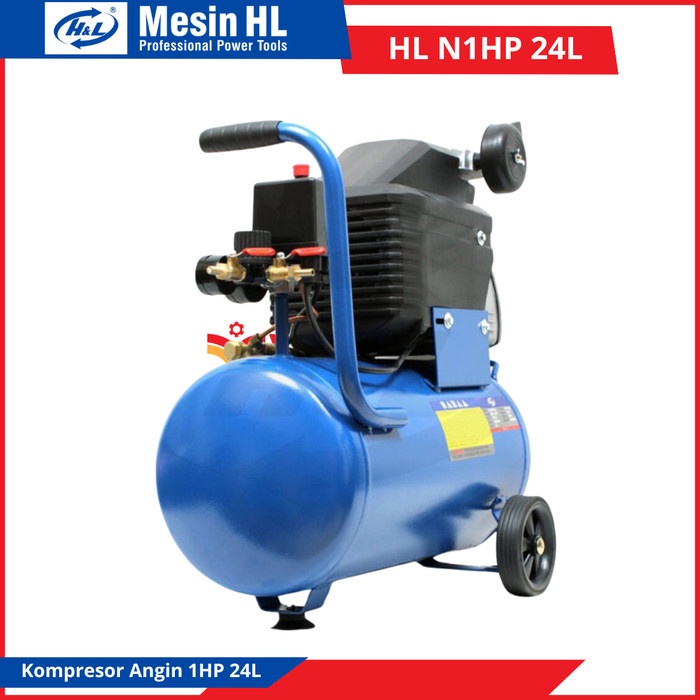 Hemat Mesin Kompresor Angin Compressor 1Hp H&L Hl N1Hp 24L