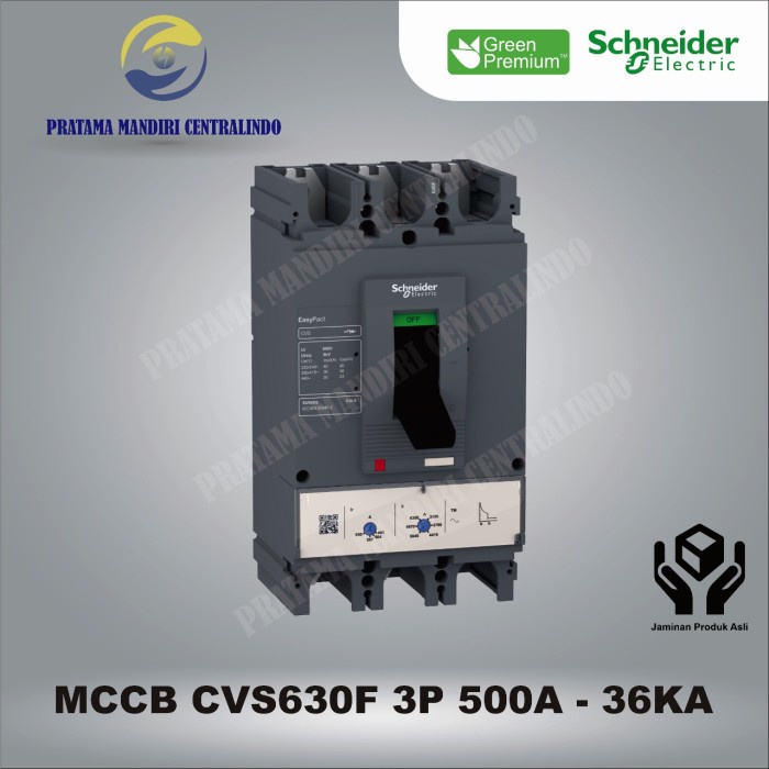 BISA GOSEND MCCB CVS630F 3 PHASE 500 AMPERE SCHNEIDER CVS MCCB 3P 500A - LV563305