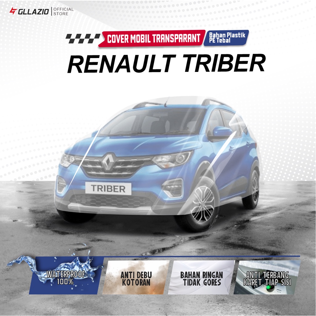 Body Cover Mobil Renault Triber Transparan / Sarung Mobil Renault Triber Plastik / selimut Renault T