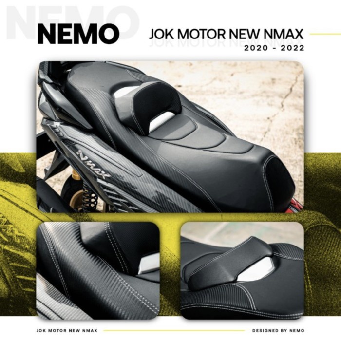Jok Belakang Merek Nemo New Nmax 2020 2021 2023 Set Carbon