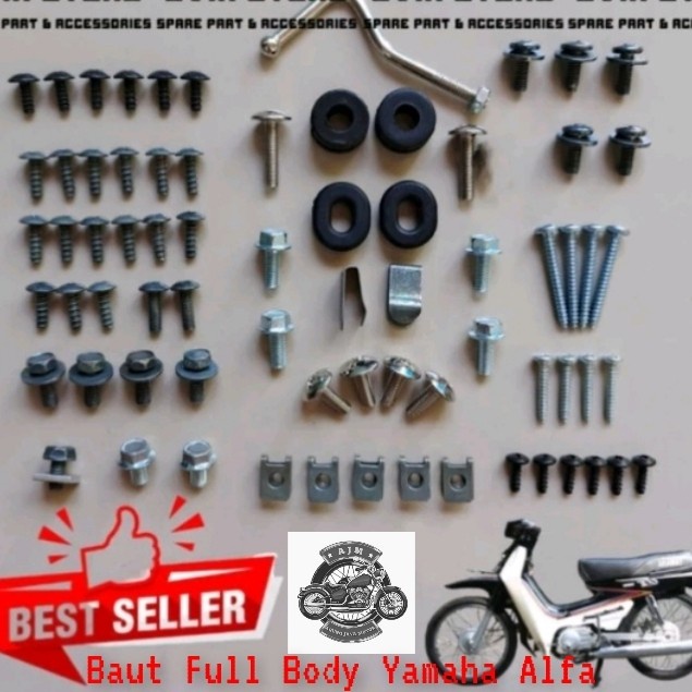 Baut Full Body Yamaha Alfa + Karet