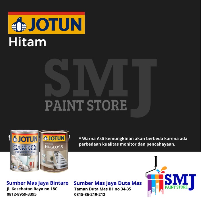 Cat Minyak Kayu & Besi JOTUN Essence HI GLOSS warna Hitam 0.9 L / 1kg