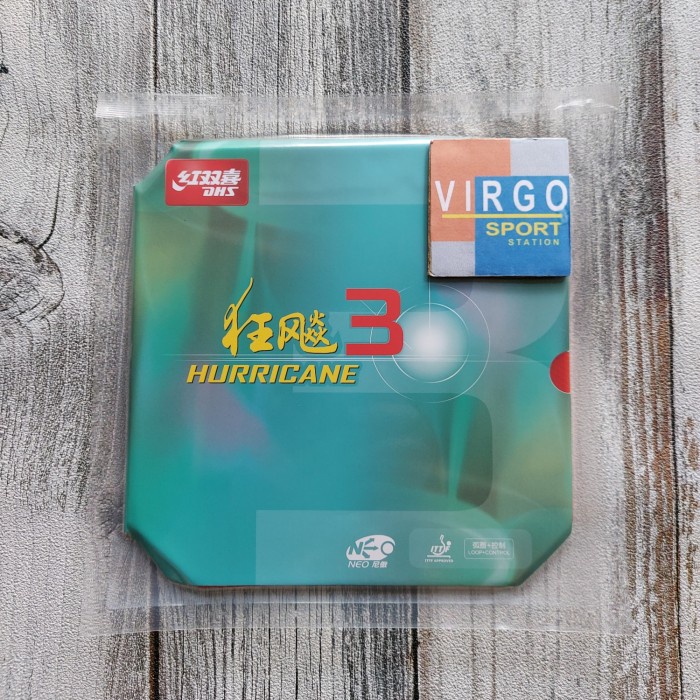 DHS Hurricane 3 Neo Commercial karet rubber bat bet pingpong