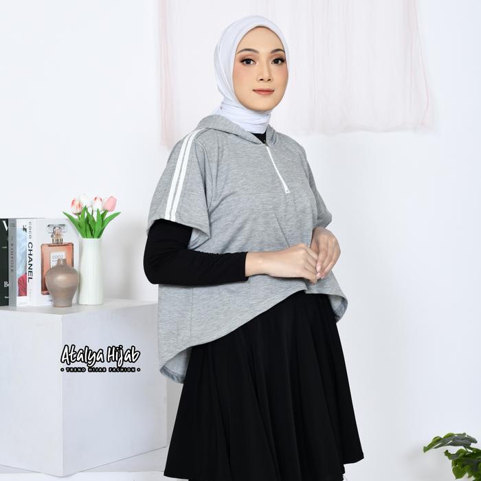 Atalya Hijab - Atasan Hoodie Rompi Vest Crop Top Hijab Olahraga Wanita Sporty / Hijab Rompi / Baju