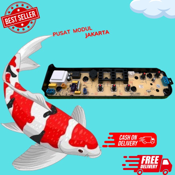 MIDEA MAS90-501G 7.0KG modul pcb mesin cuci Top Loading