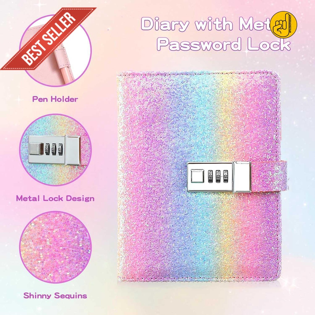 

baldan JIALILI Buku Diary Notebook Catatan Jurnal B6 256 Halaman with Lock - F-5 good quality