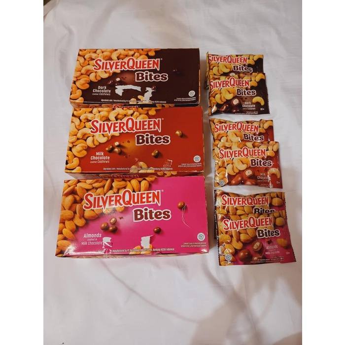 

terbaru !!! silverqueen bites box isi 12 ready
