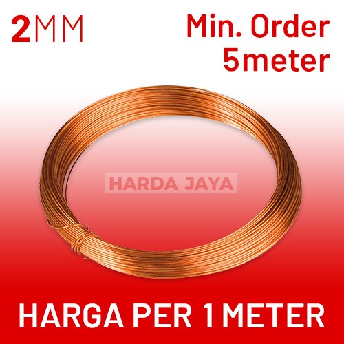 KAWAT EMAIL TEMBAGA 2MM PER 1METER - METERAN 2 MM PER 1M