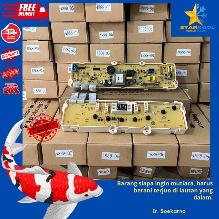 LG WF-L880NTC modul pcb mesin cuci Top Loading