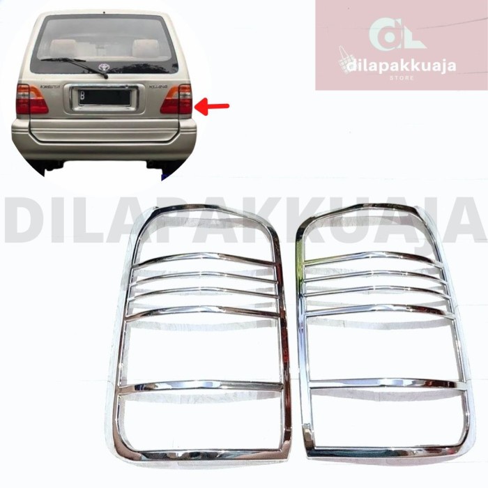 Garnish Lampu Belakang Kijang Kapsul Krista Chrome Garnish Kijang LGX
