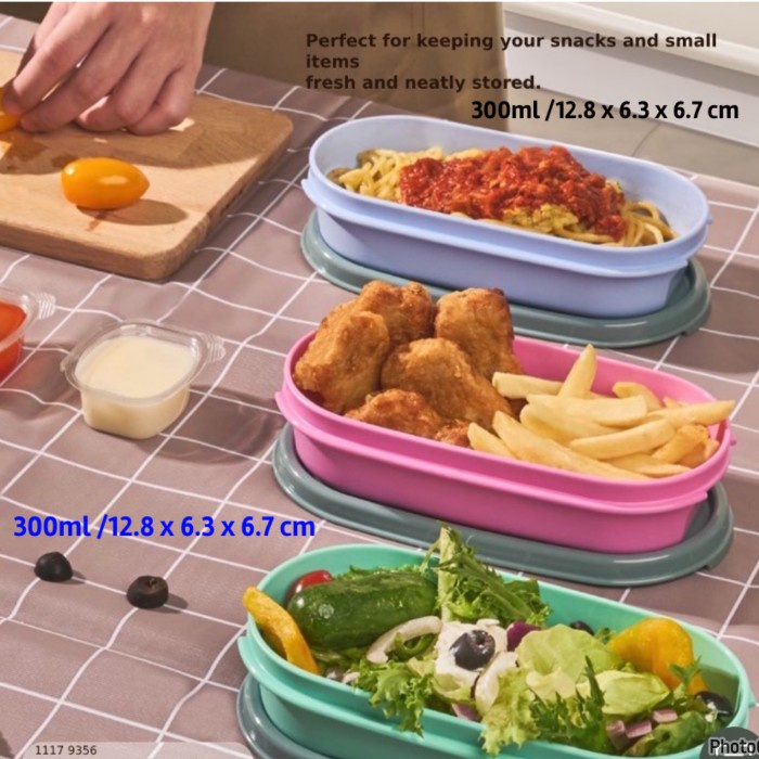 Time Keeper Oval Tupperware Tempat Snack Kode 1319