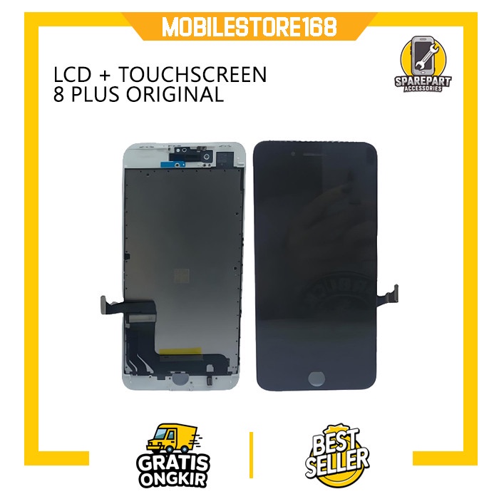 Lcd iphone 8 plus original 100% copotan ada logo apple