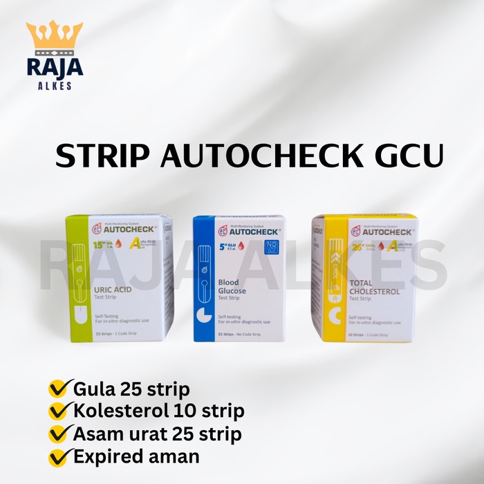 Ready Strip GulaDarah Strip Asam Urat Strip Kolesterol AUTOCHECK Stik Gula