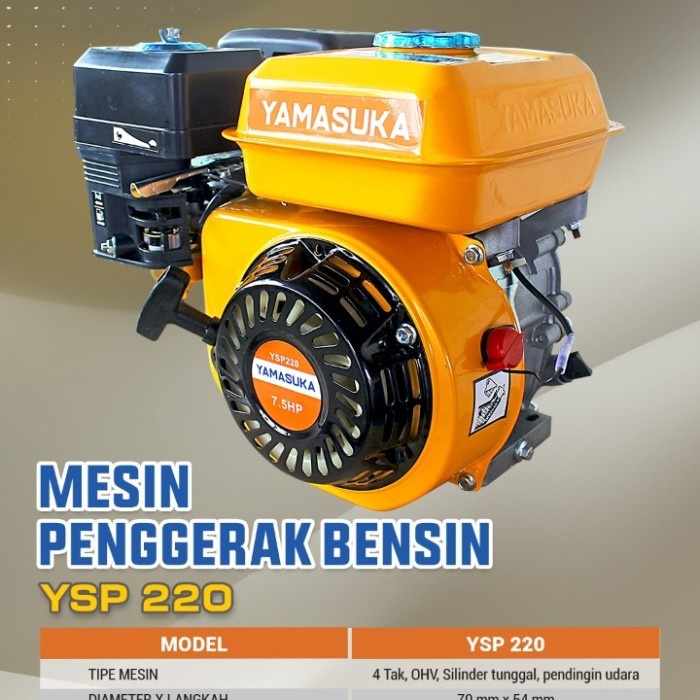 Populer Mesin Penggerak Bensin Gx220 Yamasuka