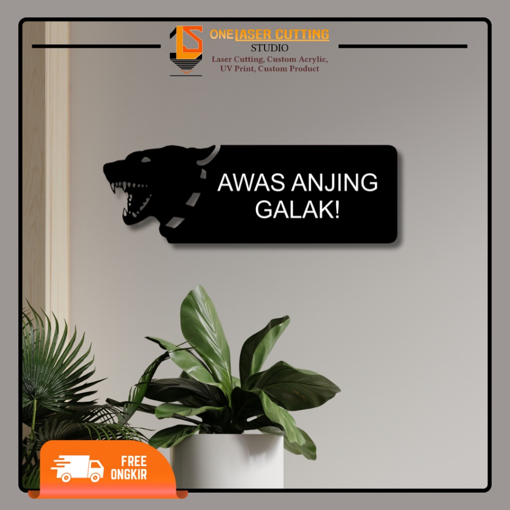 Diskon Sign Awas Anjing Galak Akrilik Stiker Awas Anjing Galak Hari Ini Saja