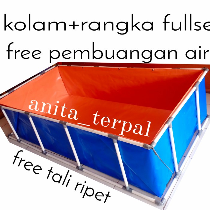 PREMIUM KOLAM TERPAL FULLSET+RANGKA 20010050