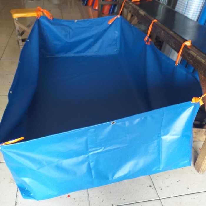 PREMIUM Terpal kolam kotak 2x1XT.50 cm bahan Orchid semi karet