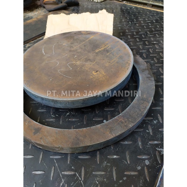 PREMIUM Plat Besi Bulat Tebal 50mm Diameter Custom