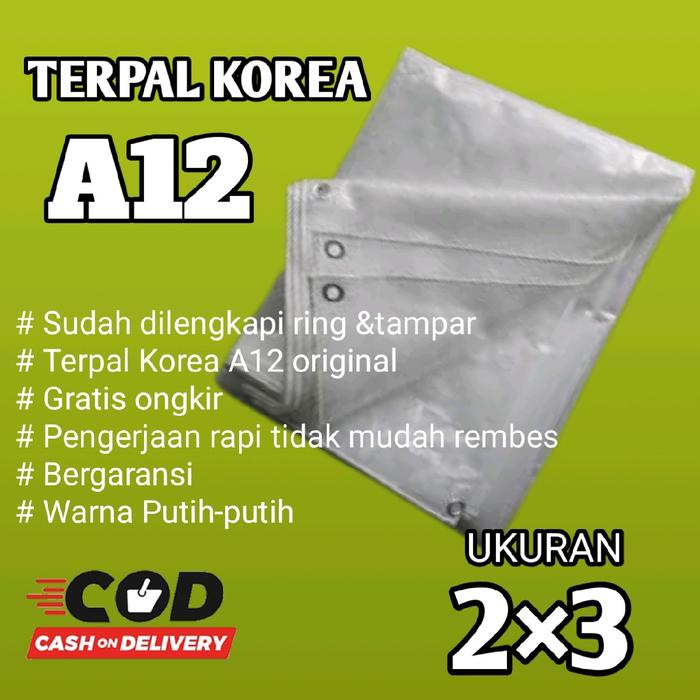 PREMIUM TERPAL KOREA TYPE A12 PUTIH PUTIH UKURAN 23