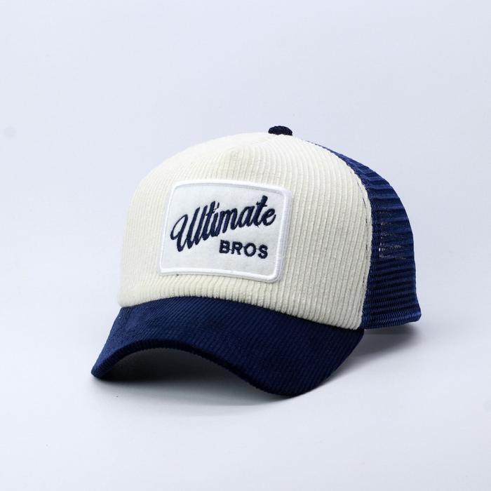 PREMIUM Cropss Topi trucker topi jaring lidah pendek topi corduroy bordir ultimate