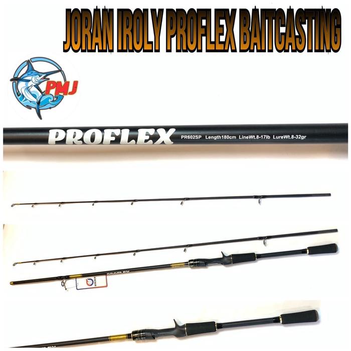 terbaru  joran iroly proflex hollow spining baitcasting ready