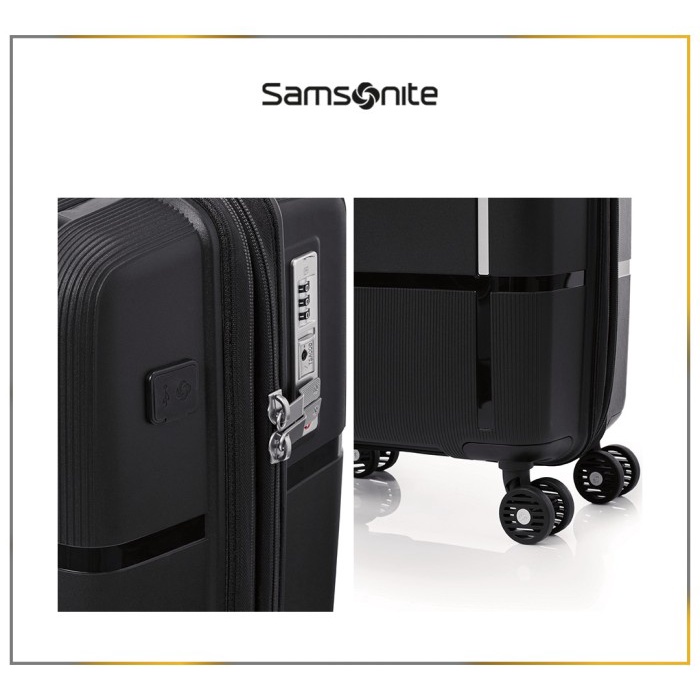 SAMSONITE KOPER HARDCASE INTERLACE CABIN 20 INCH EXP V2 - BLACK