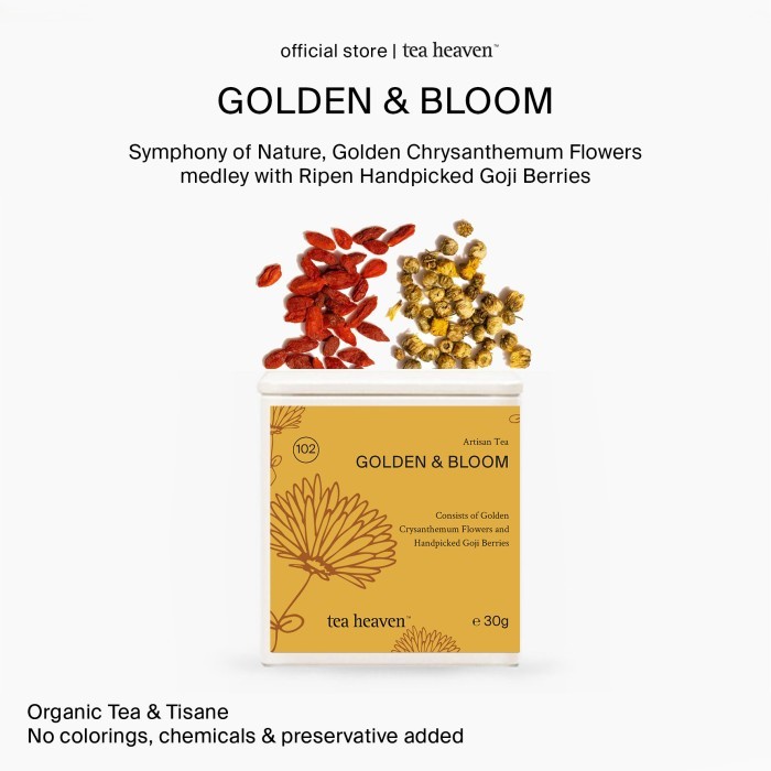 

Golden & Bloom Teh Bunga Chrysanthemum Krisan Goji Berry Tin Canister