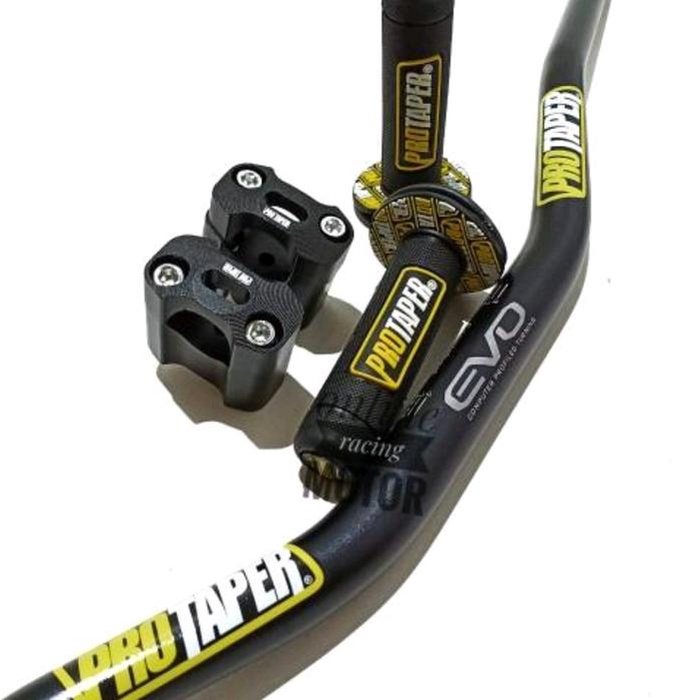 SALE TERHOTT STANG FATBAR EVO LOW PAKETAN + HANDGRIP + RISER STANG KLX CRF NMAX BEAT STREET VIXION