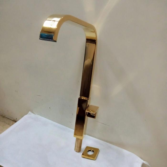 READY STOK KRAN CUCI PIRING GOLD KUNINGAN KOTAK MINIMALIS/KRAN MEJA/WASTAFEL GOLD AIR WASTAFEL AIR