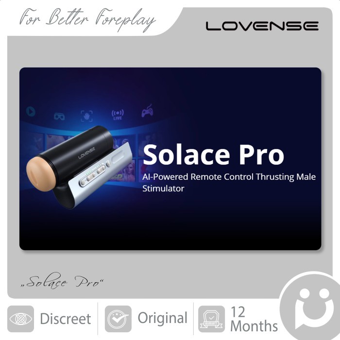 READY LOVENSE Solace Pro, AI-Powered Remote Control Thrusting Stimulator (untuk Pria)