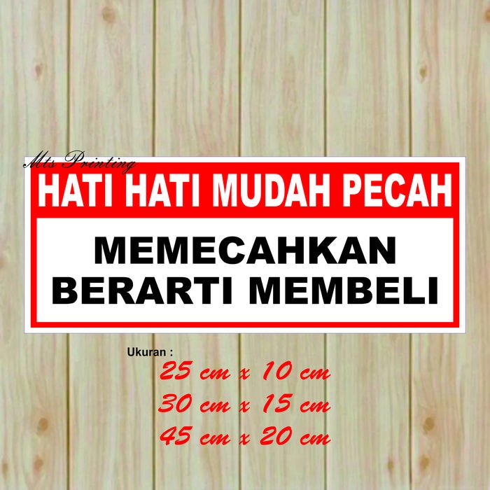 

Stiker Hati Hati Murah Pecah.Stiker Pecah Berati Memebeli Stiker Laminating. Fyp