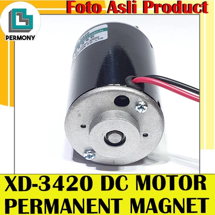 Xd-3420 Motor Dc 12V - 24V 30Watt Dinamo Xd3420 30W Terlaris