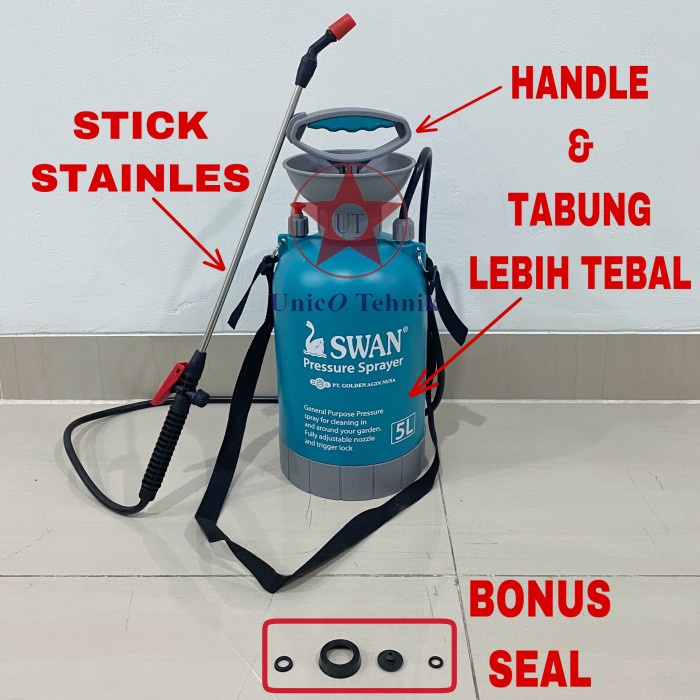JTTOP" SPRAYER SWAN 5 LITER MANUAL ALAT SEMPROT HAMA ATAU DISINFECTAN EMBUN