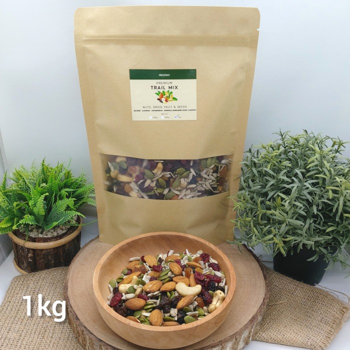 

BARANG TERLARIS Prodex Trail Mix 1kg - Kacang, Biji-bijian, Buah Kering - Sehat, Diet