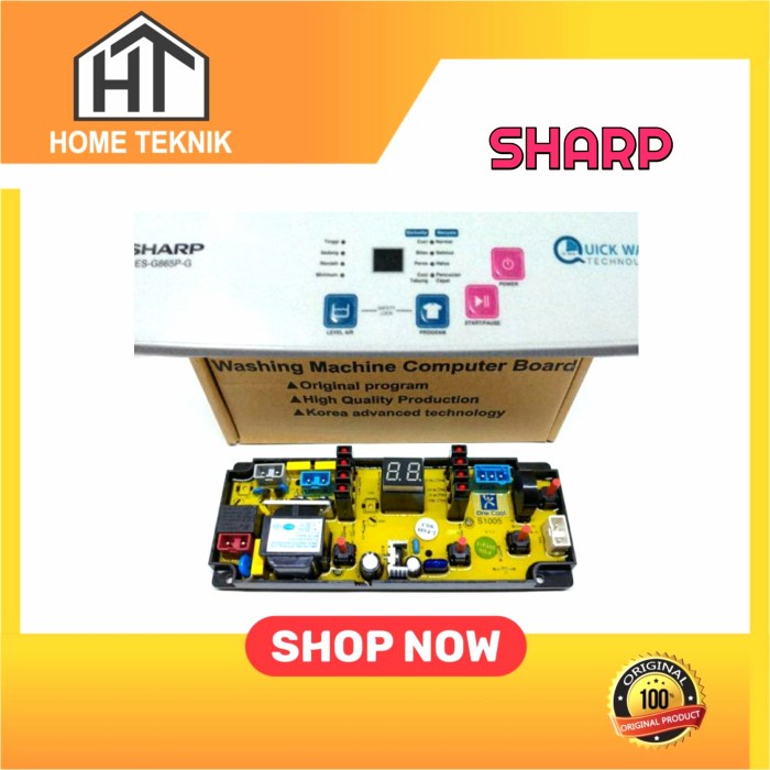 MODUL PCB MESIN CUCI SHARP ES-G865P-G