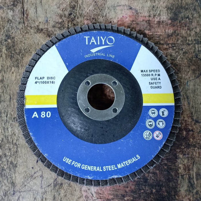 JTTOP" AMPLAS SUSUN TAIYO FLAP DISC 4" SPEC A 80